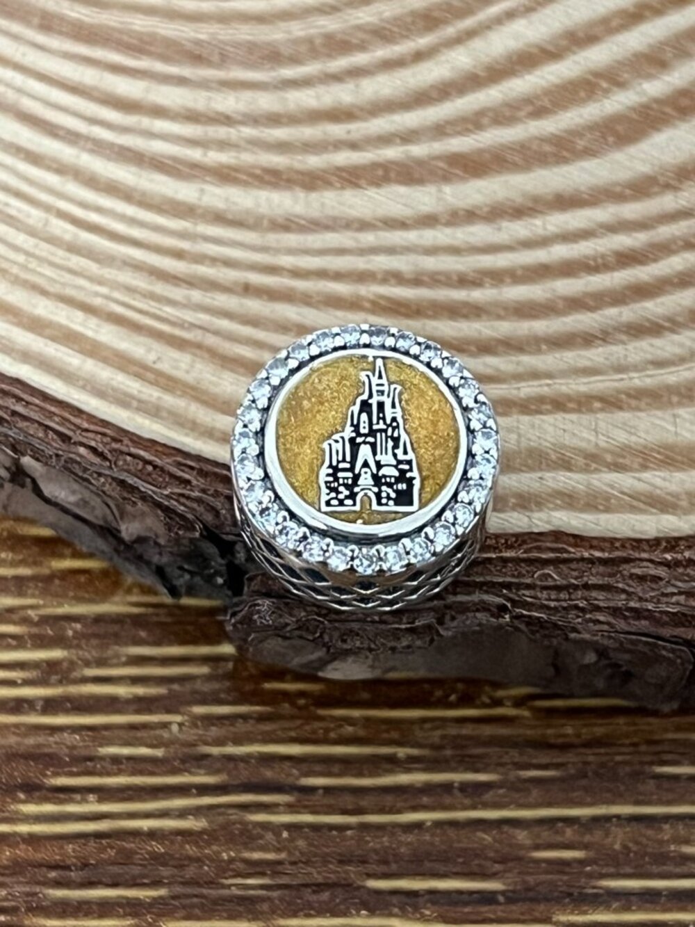Pandora Disney Park Castle Mickey Exclusive Bead Charm S925 Silver Charm